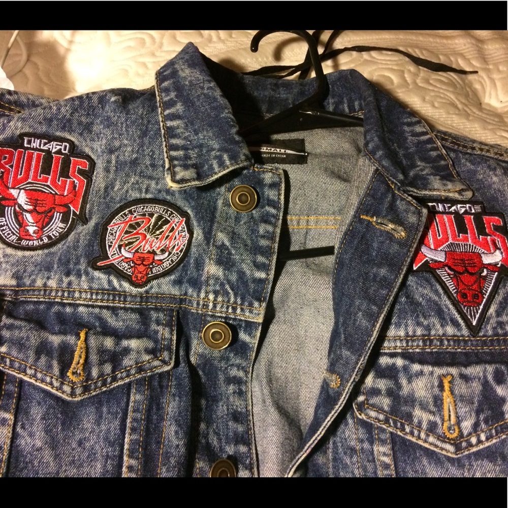 Chicago bulls denim jeans vest size men’s small
